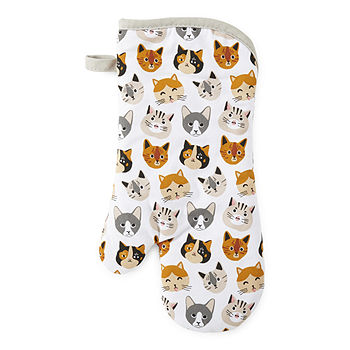 Cute Cat Oven Mitts And Pot Holders Sets Of 3 Funny Animal Insulated Kitchen  Gol