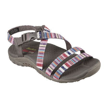  Womens > shoes > Strap Sandals-Skechers Womens Reggae Trail On By Strap Sandals