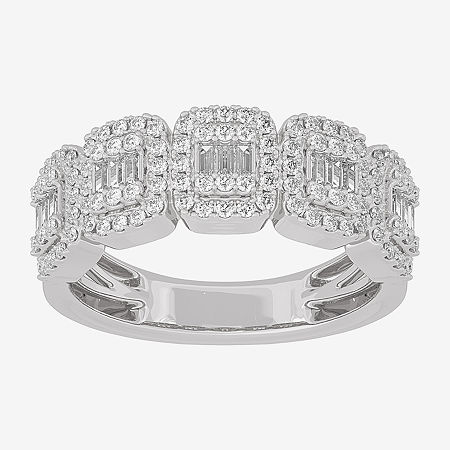 Mens 1 CT. T.W. Genuine White Diamond White or Yellow 10K Gold Fashion Ring, 10, White