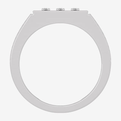 Mens 1 CT. T.W. Genuine White Diamond or Yellow 10K Gold Square Fashion Ring