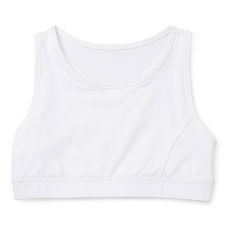 Xersion Little & Big Girls Sports Bra, Small (7-8), White