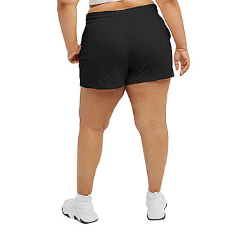 Champion Womens Plus Mid Rise Workout Shorts, Color: Black - JCPenney