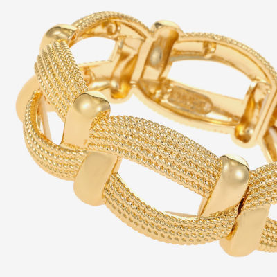 Monet Jewelry Gold Tone Womens Stretch Bracelet