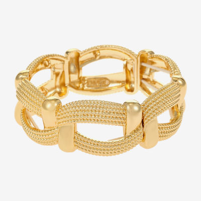 Monet Jewelry Gold Tone Womens Stretch Bracelet