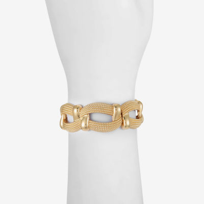 Monet Jewelry Gold Tone Womens Stretch Bracelet