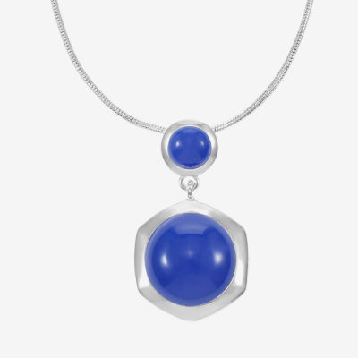Liz Claiborne Hexagon Womens 17 Inch Pendant Necklaces