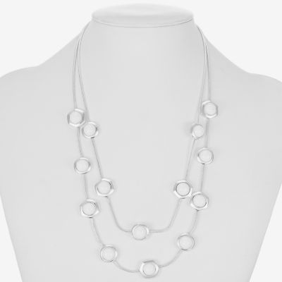 Liz Claiborne Hexagon Gold Tone Collar Necklace