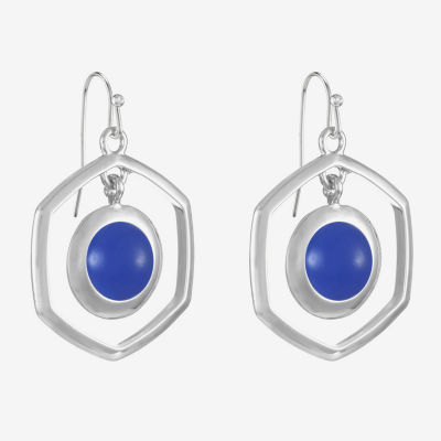 Liz Claiborne Hexagon Womens Drop Earrings