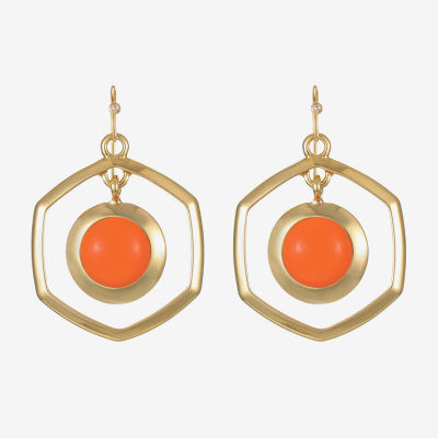 Liz Claiborne Hexagon Drop Earrings