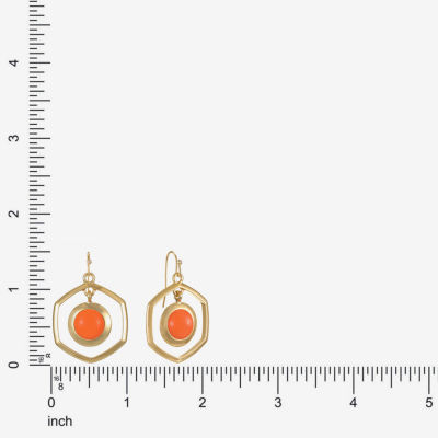 Liz Claiborne Hexagon Drop Earrings