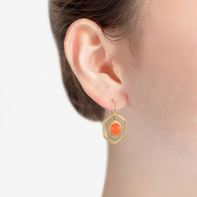Liz Claiborne Hexagon Drop Earrings