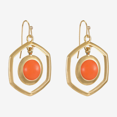 Liz Claiborne Hexagon Drop Earrings