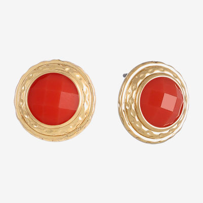 Monet Jewelry Gold Tone 13.6mm Oval Stud Earrings