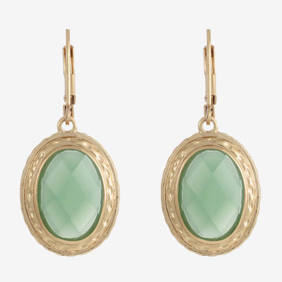 Monet Jewelry Gold Tone Womens Oval Drop Earrings