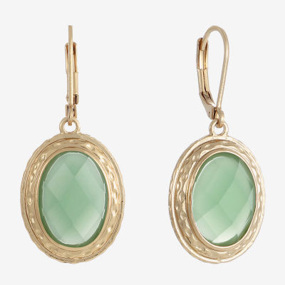 Monet Jewelry Gold Tone Womens Oval Drop Earrings