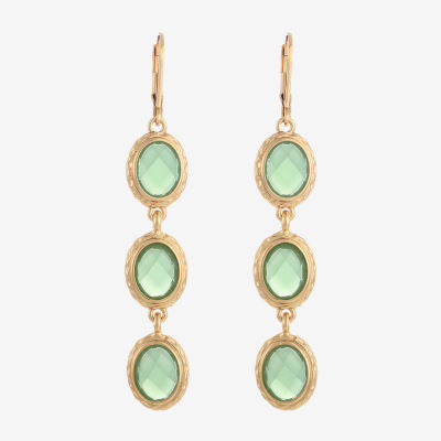 Monet Jewelry Gold Tone Oval Drop Earrings