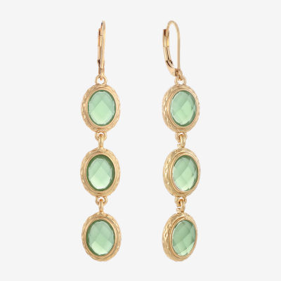 Monet Jewelry Gold Tone Oval Drop Earrings