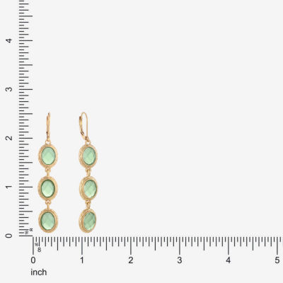 Monet Jewelry Gold Tone Oval Drop Earrings