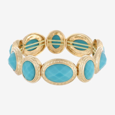 Monet Jewelry Gold Tone Womens Oval Stretch Bracelet