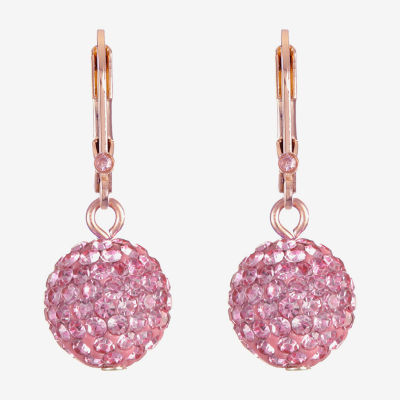 Monet Jewelry Glass Round Drop Earrings