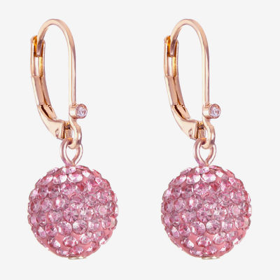 Monet Jewelry Glass Round Drop Earrings