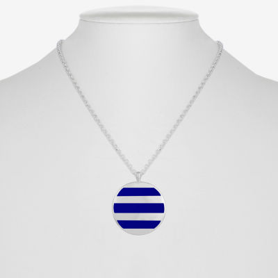Liz Claiborne Striped Enamel Womens 34 Inch Pendant Necklaces