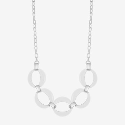 Liz Claiborne Open Link Womens 17 Inch Collar Necklace