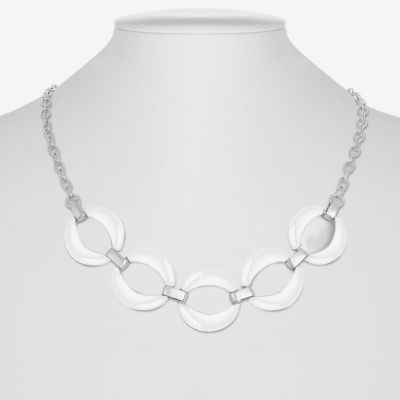 Liz Claiborne Open Link Womens 17 Inch Collar Necklace