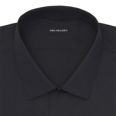 Van Heusen Everyday Defense Stain Shield Fitted Mens Modern Fit Stretch Fabric Wrinkle Free Long Sleeve Dress Shirt