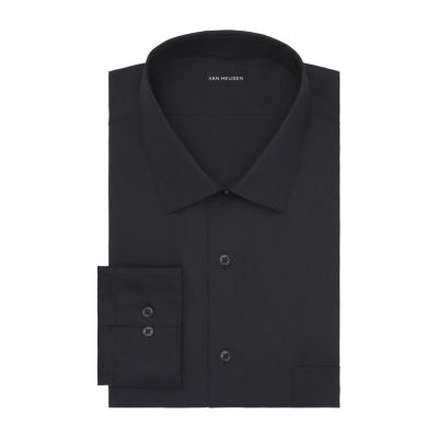 Van Heusen Everyday Defense Stain Shield Fitted Mens Modern Fit Stretch Fabric Wrinkle Free Long Sleeve Dress Shirt