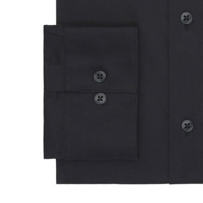 Van Heusen Everyday Defense Stain Shield Fitted Mens Modern Fit Stretch Fabric Wrinkle Free Long Sleeve Dress Shirt