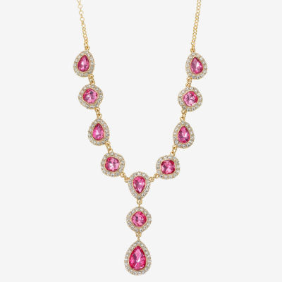 Monet Jewelry Halo Womens Glass 17 Inch Y Necklaces