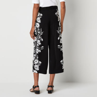 Liz Claiborne Tailored Womens Stretch Fabric Wide Leg Trouser