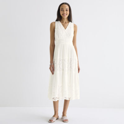 Isabel & Nina Womens Sleeveless Fit + Flare Dress