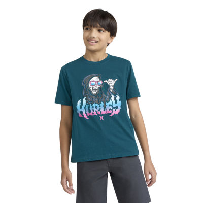Hurley Big Kid Boys Crew Neck Short Sleeve Regular Fit Graphic T-Shirt