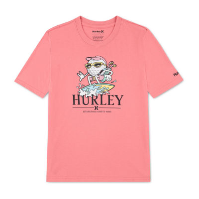 Hurley Big Kid Boys Crew Neck Short Sleeve Regular Fit Graphic T-Shirt