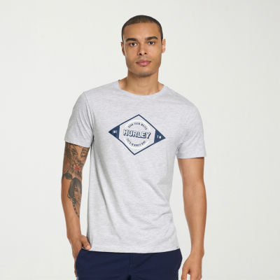 Hurley Mens Crew Neck Short Sleeve Regular Fit Graphic T-Shirt