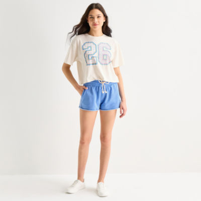 Arizona Womens Mid Rise Juniors Jogger Short