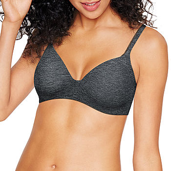 Hanes Ultimate Women's ComfortBlend T-Shirt Wirefree Bra DHHU03, Black  Heather 2, 34A at  Women's Clothing store
