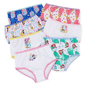 Disney Toddler Girls Princess 7 Pack Brief Panty, Color: Multi