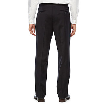 Stafford® Pleated Tuxedo Pants, Color: Black - JCPenney