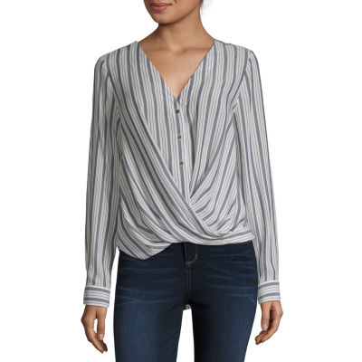 a.n.a Womens Long Sleeve Relaxed Fit Button-Down Shirt