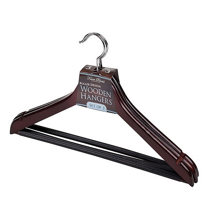 Kennedy International Wooden Hangers, One Size, Brown