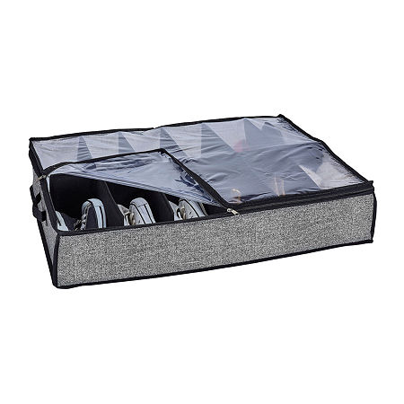 Kennedy International U-T-Bed Shoe Box 12pr Underbed Storage, One Size, Black