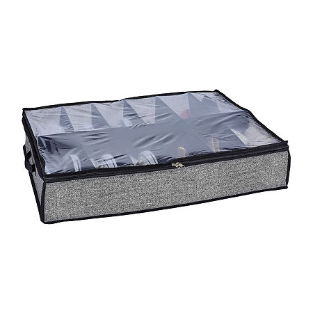 Kennedy International U-T-Bed Shoe Box 12pr Underbed Storage, One Size, Black