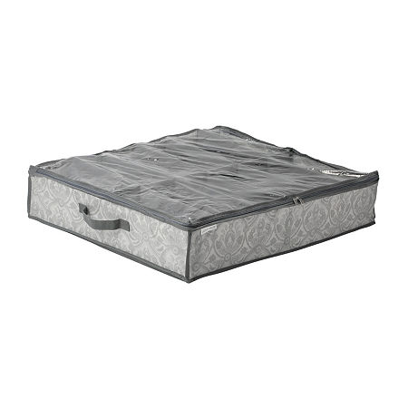 Kennedy International Grey Pattern 12-Compartment Underbed Storage, One Size, Gray