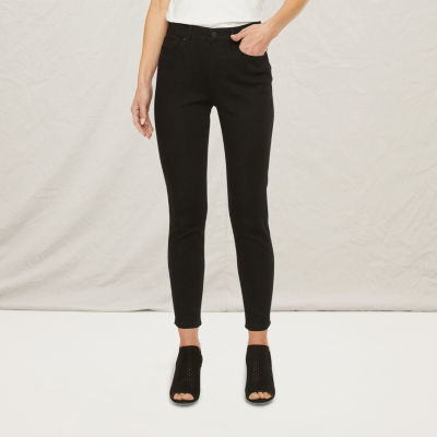a.n.a Womens High Rise Skinny Ankle Jean, Color: Black - JCPenney