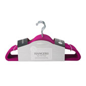 Honey-Can-Do Pink Slim-Profile Non-Slip Velvet Hangers (25-Pack)