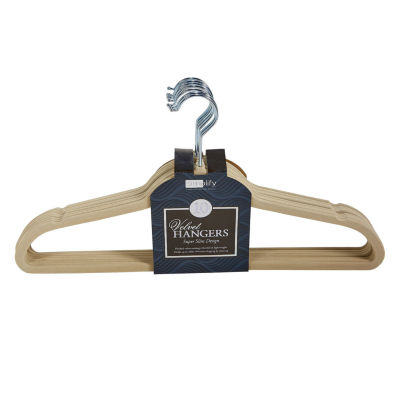 Kennedy International 10pc Slim Flocked Hangers