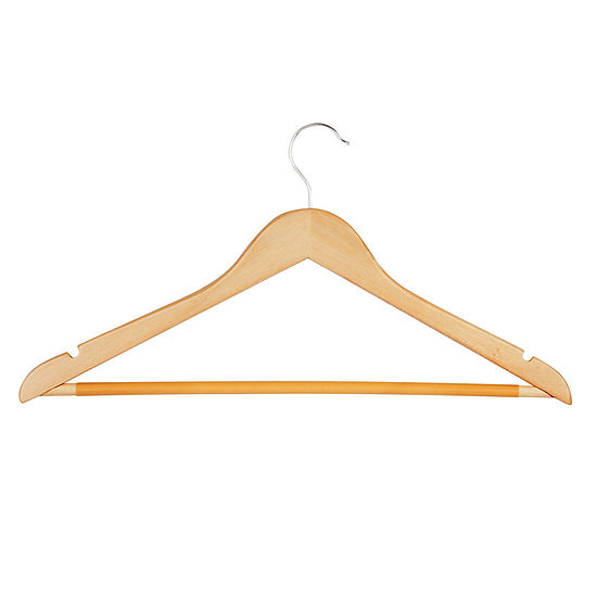 Honey-Can-Do 24 Pack Wood Hangers with Non-Slip Bar